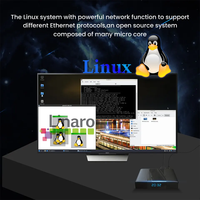 QUNSHITECH Linux Ubuntu 20.04 TV Box Amlogic S905X3 4K Media Streaming Box 4GB RAM 32GB ROM Android tvbox Lecteur de signalisation numérique