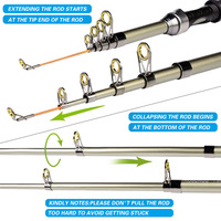 Kit de canne à pêche en fibre de carbone pour la pêche en surfcasting, avec moulinet, sac de transport et boîte à accessoires, pour la pêche en lac, en eau douce et en eau salée