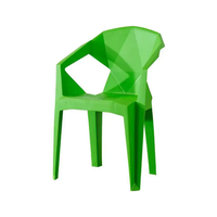 Chaises de salle à manger modernes d'extérieur en gros avec accoudoirs, chaises de restaurant empilables en plastique