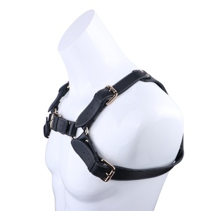 Harnais BDSM en cuir QKKQ pour hommes, pour jeux de flirt en couple, harnais réglable pour la fixation corporelle, outils sexy pour la poitrine, jouets sexuels BDSM - Product Image 4