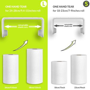 Porte-serviettes en <span class=keywords><strong>papier</strong></span> <span class=keywords><strong>sous</strong></span> l'armoire ou support mural une opération manuelle bras de tension porte-rouleau de cuisine - Product Image 2