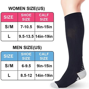 Chaussettes <span class=keywords><strong>de</strong></span> compression Design et logo personnalisés Hommes Femmes Running Sport Chaussettes Graduated Training Running Recovery Outdoor Cycling Sock - Product Image 4