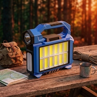 Lampe de travail LED portable solaire ultra-lumineuse IP65 avec batterie Li-ion et angle de faisceau de 120° pour camping et marché nocturne