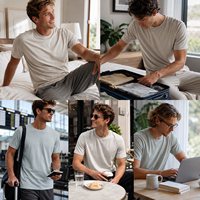 JENI T-shirt voor heren Outdoor-shirt 150 gsm Warmteafschermend Ademend Sneldrogend shirt voor reizen bij warm weer