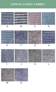 Tissu chemise en lin transparent à rayures, pierres délavées, à la mode, pour hommes - Product Image 3