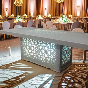 High Quality Golden PVC Acrylic Mirror Latest Indian <strong>Flower</strong> <strong>Display</strong> for Weddings and Parties Elegant Dining Table - Product Image 2