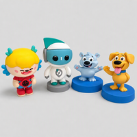 Figurine de personnage de dessin animé en PVC personnalisée OEM, mascotte chien, décoration de bureau, ornement souvenir, figurines d'action 3D Anime, bibelots