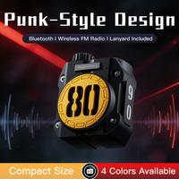 P80 En gros, Mini haut-parleur Bluetooth ultra-compact de style punk avec radio FM, stéréo portable sans fil et basses puissantes pour l'extérieur