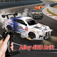 Coche RC de Aleación a Escala 1:64 con Control Remoto Eléctrico, Luces LED, Proporcional 2.4G, Juguete de Carreras, Regalo para Niños, Coche RC de Derrape