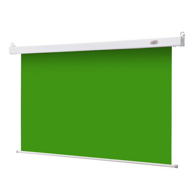 Customized Electric Glass Fiber Fabric Chroma Green Screen Backgrounds Motorized Projection Screen