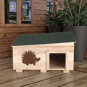 Rifugio per Ricci da Giardino Resistente alle Intemperie, Casetta in Legno per Alimentazione, Armadietto in Abete per Cibo per Ricci - Product Image 3