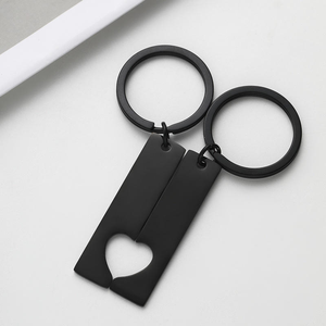 Porte-clés mousqueton vierge en gros, en acier inoxydable rectangulaire poli miroir, personnalisable avec logo gravé au laser - Product Image 5