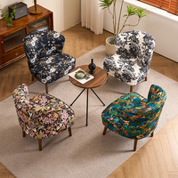Canapé simple chaise style nordique avec tissu de luxe léger pour petit appartement Internet café chambre salon ou bar