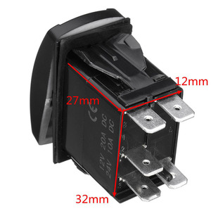 สวิตช์โยก QY ขนาด 20x16 มม. 5 ขา 40A DC 12V สำหรับควบคุมไฟตัดหมอกสำหรับไฟส่องสว่างแบบออฟโรด - Product Image 3