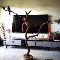 Support décoratif pour cage à oiseaux en forme de branche d'arbre, perchoir pour perroquet, poteau de perchoir, fourche d'arbre, support de lampe sur pied