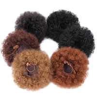 Vente de gros Cheveux brioches Queue de cheval afro crépue Dame Femme Bouclés g Queue de cheval Synthétique Queue de cheval Bouclée Updo Extensions de cheveux