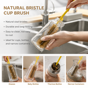 Brosse de laboratoire Degao à poils de laine, manche jaune antirouille, pour le nettoyage de verrerie de laboratoire, béchers, flacons, cylindres et tubes - Product Image 2