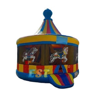 Thương mại Carousel Inflatable <span class=keywords><strong>Bounce</strong></span> House Inflatable Vòng Bouncer Inflatable Carousel nhảy lâu đài cho bữa tiệc - Product Image 1