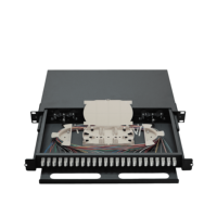 Untuk Kotak Terminal Serat Optik Teleskopik 24 Port 48 Core LC/OM2 Peralatan Panel Patch Kabel Sambungan