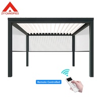 Pergola électrique motorisée imperméable de couverture de patio de belvédère en aluminium de persiennes d'extérieur