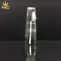 Horloge en cristal personnalisée avec gravure laser 3D en forme de cœur, souvenirs de mariage pour invités, taille personnalisée, impression UV