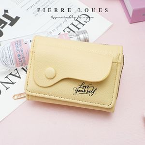 Pierre Loues Lychee Texture Pu Leather <b>Wallet</b> With Snap Zipper <b>Coin</b> Purse For Women Everyday Use - Product Image 1