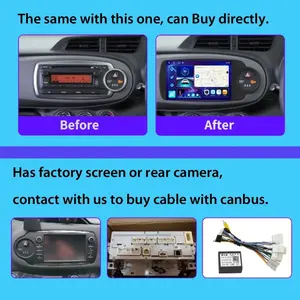 Radio Mobil untuk Yaris 2012-2016 Pemutar Multimedia GPS Navigasi Stereo Android Auto CarPlay Remote Control 2 Din - Product Image 3