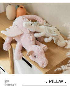 Jc Net Red Sky Dragon Doll Fun Dragon Black Series Lie Prone Dragon Plush Toy Almohada Grande de Peluche Súper Suave para Alivio del Estrés - Product Image 6