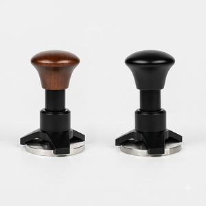 Prensador de Café Manual con Base de Acero Inoxidable y Mango de Madera Ecológico y Duradero de 51 mm, 53 mm, 58 mm, con Resorte y Autonivelación - Product Image 2