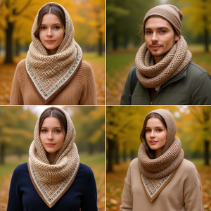 Sciarpa Triangolare Multifunzionale 60x135cm FULARES Sciarpe Lavorate a Maglia - Product Image 3