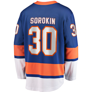 Groothandel borduurwerk New York Islanders Amerikaans ijshockeytenue # 13 Mathew Barzal # 30 Ilya Sorokin 14 Bo Horvat Hockeyuniform - Product Image 2