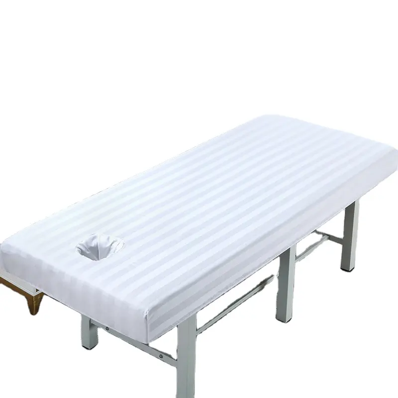 Poly coton personnalisé Spa Salon de beauté Massages Table Draps de lit Housse de protection étanche