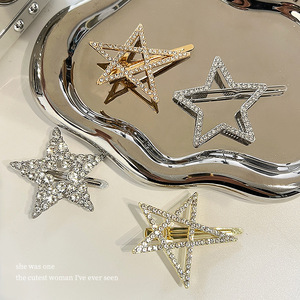 Fashion Star Rhinestone Hair Clip & Bobby Pin Japan & Korean Style Alloy 5cm Unisex <b>Wedding</b> <b>Accessories</b> - Product Image 5