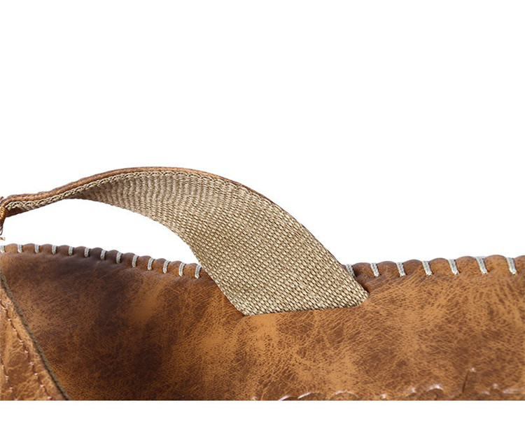 Summer Flat Men Sandals Shoes Breathable Beach Slippers Casual Shoes Non-slip PU Leather Flip Flops