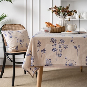 DUOLAI Noël Mariage Couverture de table de couleur personnalisée rectangle blanc <span class=keywords><strong>beige</strong></span> 100% <span class=keywords><strong>nappe</strong></span> en <span class=keywords><strong>lin</strong></span> pur avec broderie - Product Image 3