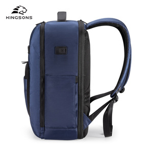 Kingsons Business <b>Backpack</b> 20-35L Laptop <b>Compartment</b> USB Port Men's Travel Bag Solid Color - Product Image 2