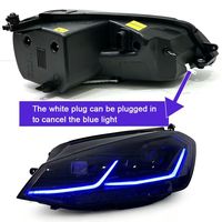 Pour Volkswagen Golf 7 MK7 / MK7.5 (2014-2017) Phares LED bicolores rouge/blanc DRL, feux de voiture, plug and play