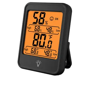 Termómetro Digital higrómetro para sala de estar, medidor de temperatura y humedad con pantalla Lcd, gran oferta