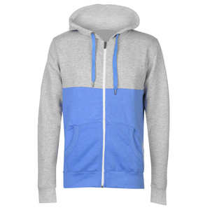 <b>Mens</b> Colorblock <b>Zip</b> Up <b>Hoodie</b> <b>Grey</b> Blue Casual Fashion Comfortable Soft Warm Long Sleeve Hooded Sweatshirt - Product Image 1