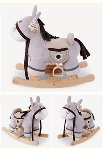 ขายตรงจากโรงงาน ตุ๊กตาสัตว์โยกได้ รูปม้าอูฐสีเทา ของเล่นโยกในบ้าน - Product Image 2