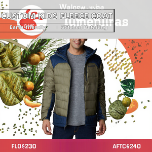 Men's Hooded Puffer <b>Jacket</b> Color Blocking Windproof Winter Casual Coat Polyester Wadding Zipper Closure Regular Fit - Product Image 2
