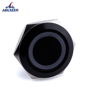 <strong>Customized</strong> RGB <strong>Led</strong> Illuminated 19mm Low Travel Switch Push <strong>Button</strong> Aluminum Black Momentary <strong>Led</strong> Push <strong>Button</strong> Switch - Product Image 2