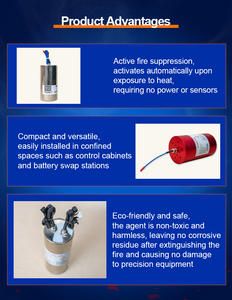 Solution compacte automatique de sécurité incendie QRR0.3G/S, <span class=keywords><strong>extincteur</strong></span> d'incendie à aérosol en acier au carbone et acier inoxydable haute efficacité pour - Product Image 5