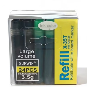 2026 Best Standard Volume Color <b>Ink</b> <b>Refill</b> Set Erasable Oil-Based Bright Color for Refillable Whiteboard Marker Pen - Product Image 5