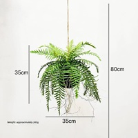 Plante artificielle suspendue d'intérieur, type fougère, écologique, légère, durable, verdure suspendue pour la décoration intérieure