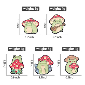 Pin Enamel kartun katak jamur Pin Pin kerah kodok lucu untuk hadiah teman bros Pin perhiasan Pin baju lencana kerah - Product Image 6