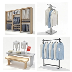Design Professionale Personalizzato per Negozi, Sistemi Espositivi All-in-One per Negozi <span class=keywords><strong>di</strong></span> <span class=keywords><strong>Abbigliamento</strong></span> <span class=keywords><strong>Maschile</strong></span> - Product Image 2