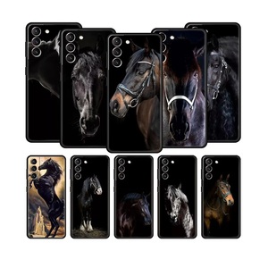 Cheval en cours d'exécution animaux sauvages coque de téléphone pour Samsung Galaxy S24 S23 S22 <span class=keywords><strong>S20</strong></span> Ultra S21 <span class=keywords><strong>FE</strong></span> 5G S10 S9 Plus S10E housse en Silicone souple - Product Image 1