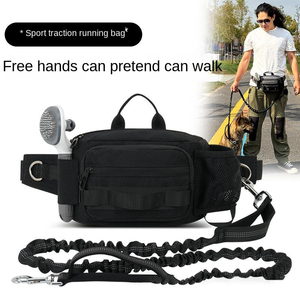 Orta kapasiteli elastik bel köpek yürüyüş çantası sınır ötesi açık spor şartları fermuar kapatma patlamaya dayanıklı köpek zinciri - Product Image 4