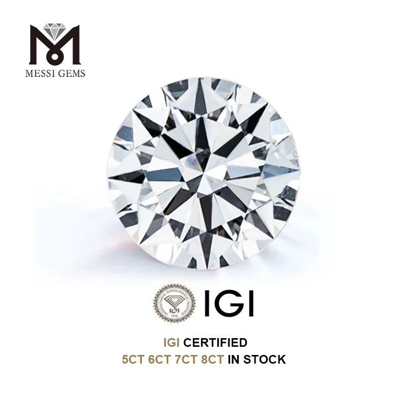 Igi Gia Gecertificeerde Ronde 5ct 6ct 7ct 8ct E-G VVS-VS Grote Losse Gemaakte Groothandel Gekweekte Hpht Cvd Lab Gekweekte Diamant